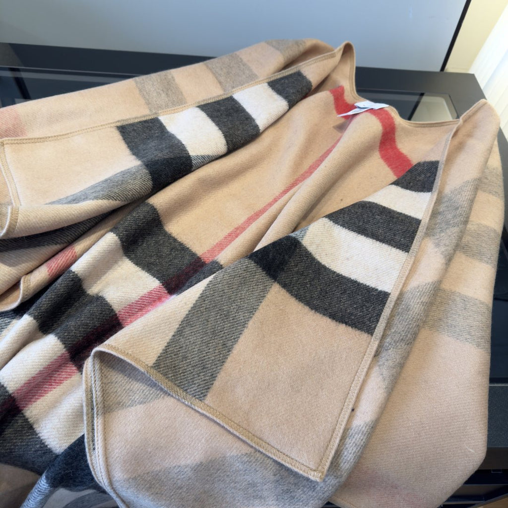 Burberry Reversible Plaid Poncho product image 14, provided for visual reference and product detail review