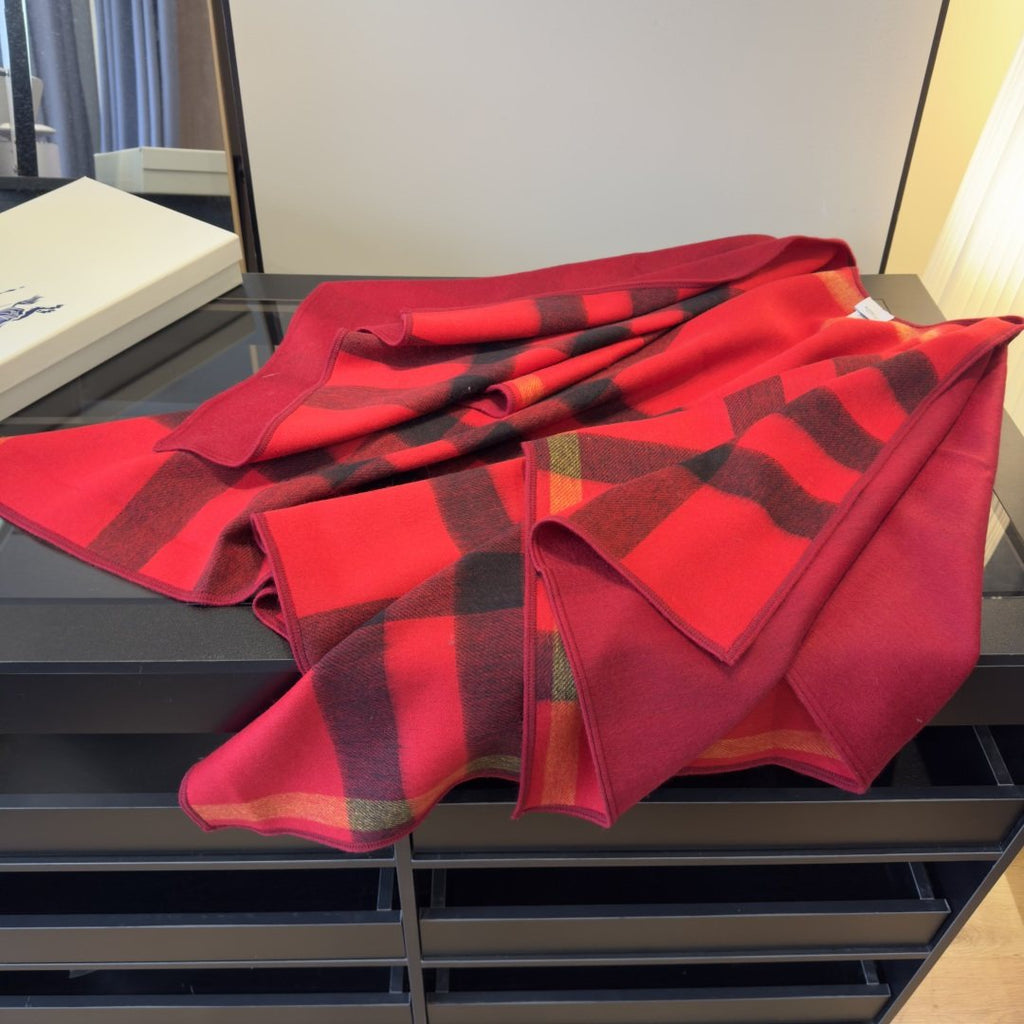 Burberry Reversible Plaid Poncho product image 3, provided for visual reference and product detail review