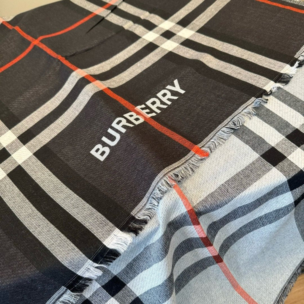 Burberry Bold Check Fringed Scarf - 110 x 200 cm product image 10, provided for visual reference and product detail review