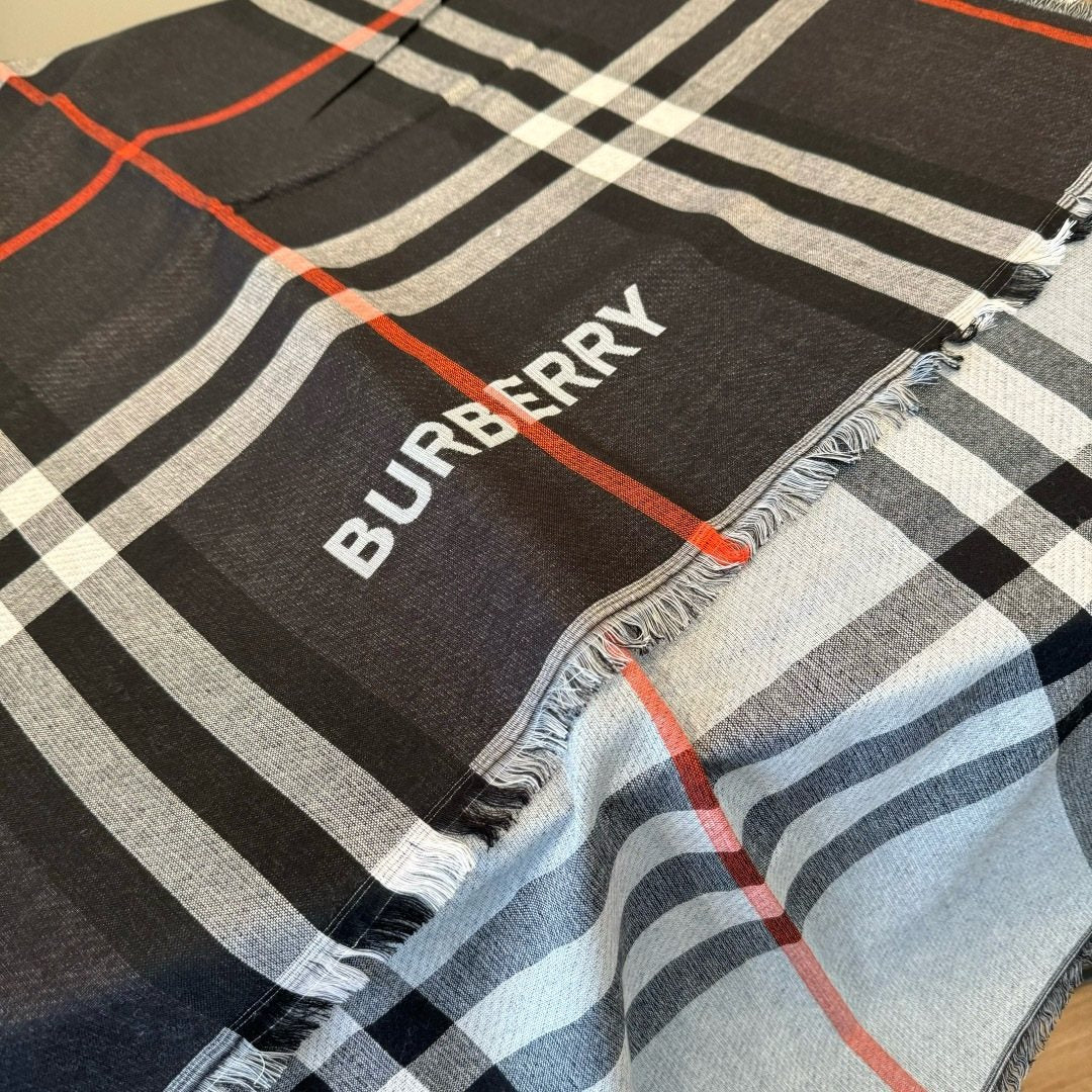 Burberry Bold Check Fringed Scarf - 110 x 200 cm product image 10, provided for visual reference and product detail review