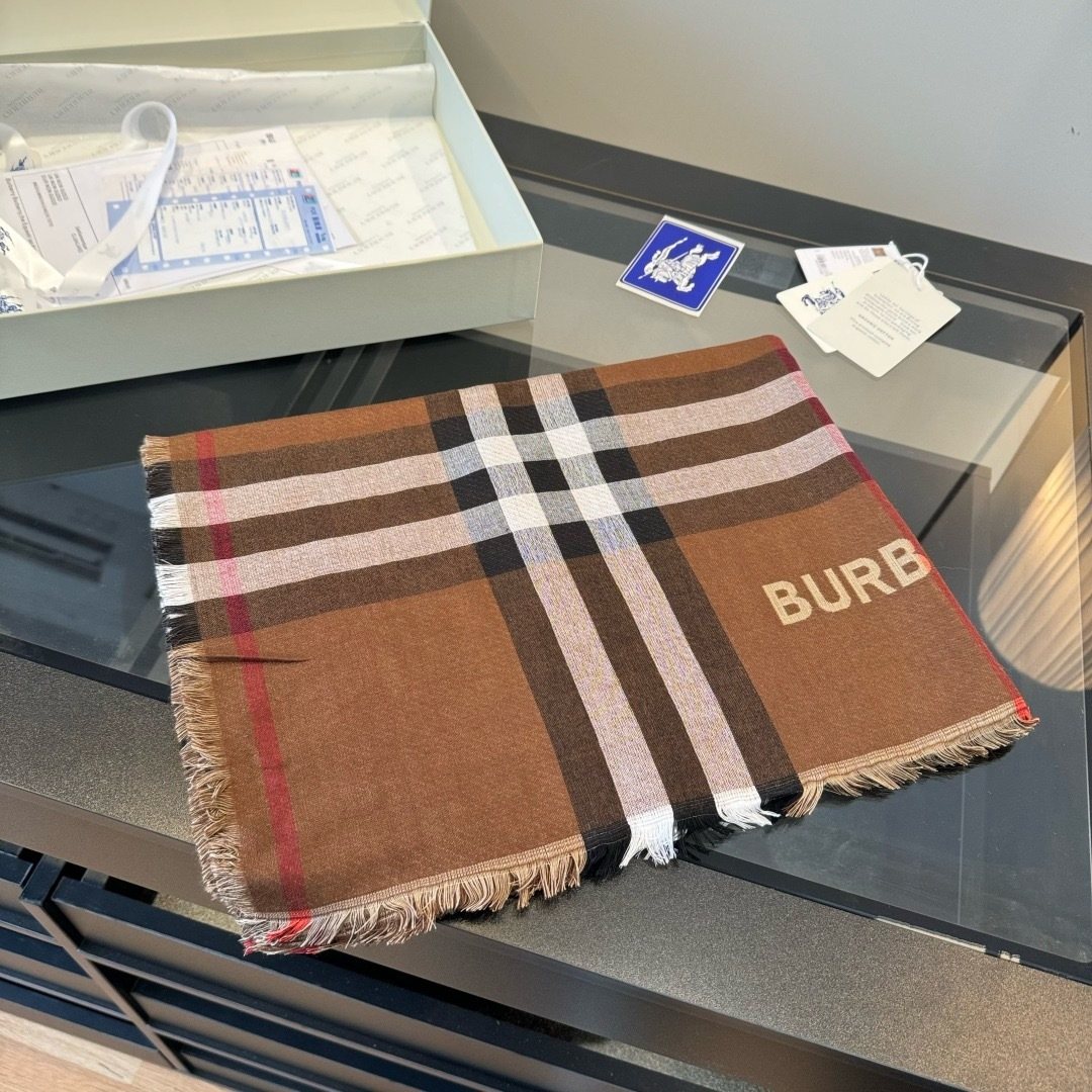 Burberry Charcoal Gray Plaid Scarf product image 7, provided for visual reference and product detail review