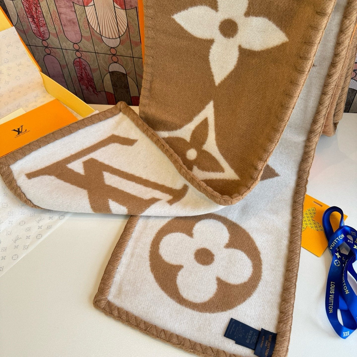 Louis Vuitton Oversized Monogram Fashion Scarf product image 15, provided for visual reference and product detail review