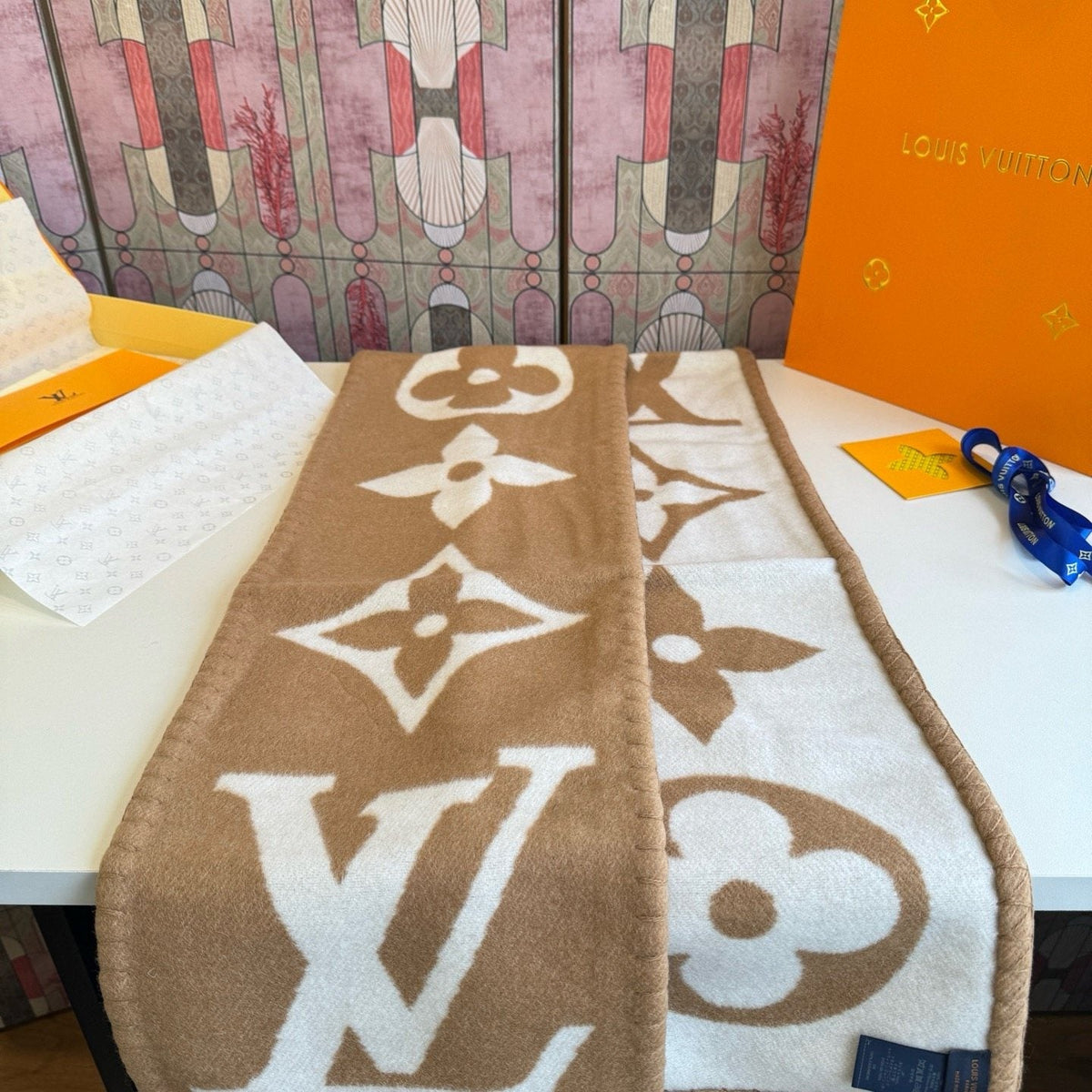 Louis Vuitton Oversized Monogram Fashion Scarf product image 7, provided for visual reference and product detail review