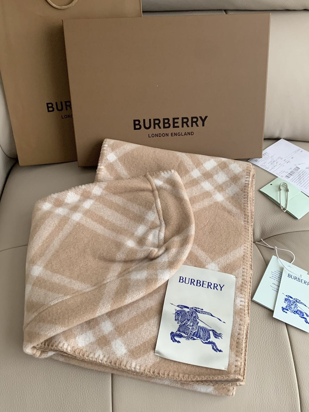 Burberry Hooded Plaid Wrap Scarf - 30 x 180 cm product image 8, provided for visual reference and product detail review
