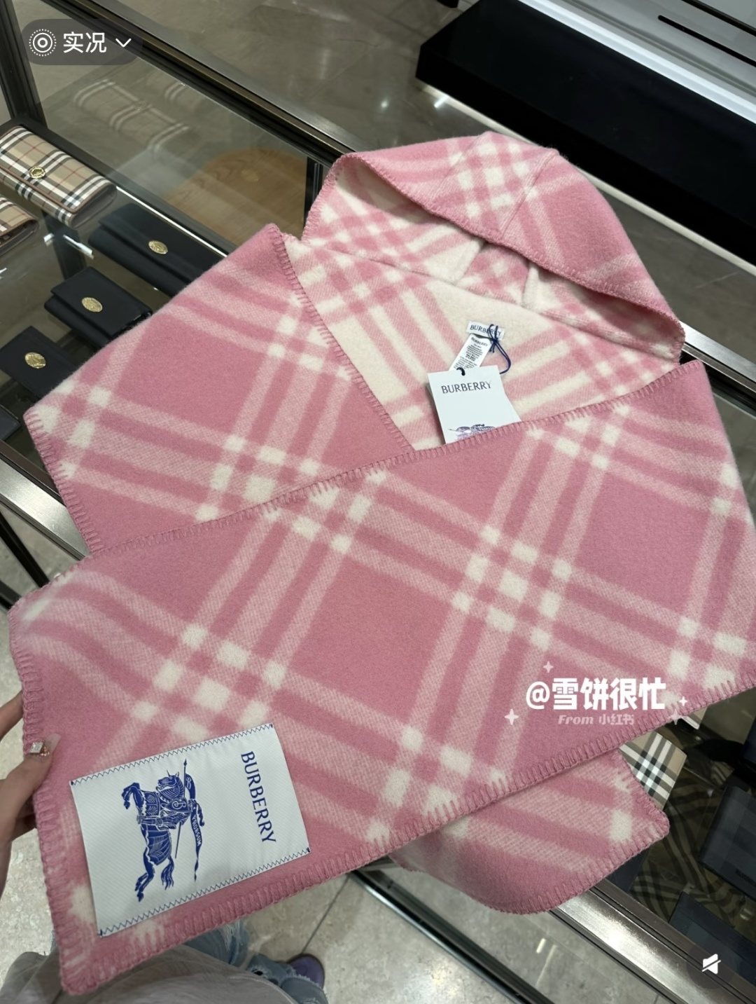Burberry Plaid Hooded Scarf Wrap product image 8, provided for visual reference and product detail review