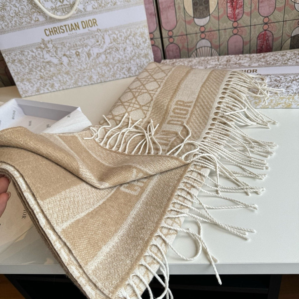 Dior Geometric Fringed Scarf product image 11, provided for visual reference and product detail review