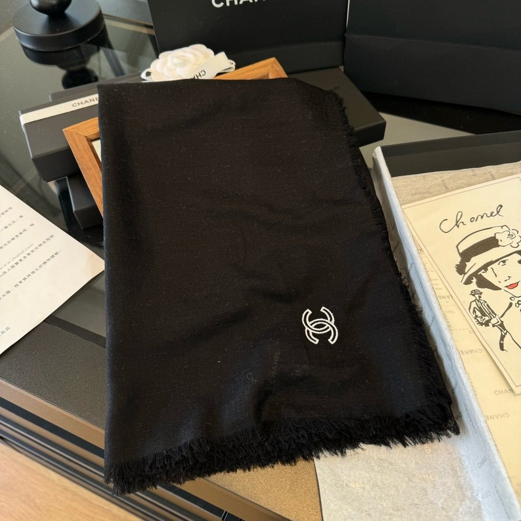 Chanel Fringe-Trim Cashmere Scarf product image 12, provided for visual reference and product detail review