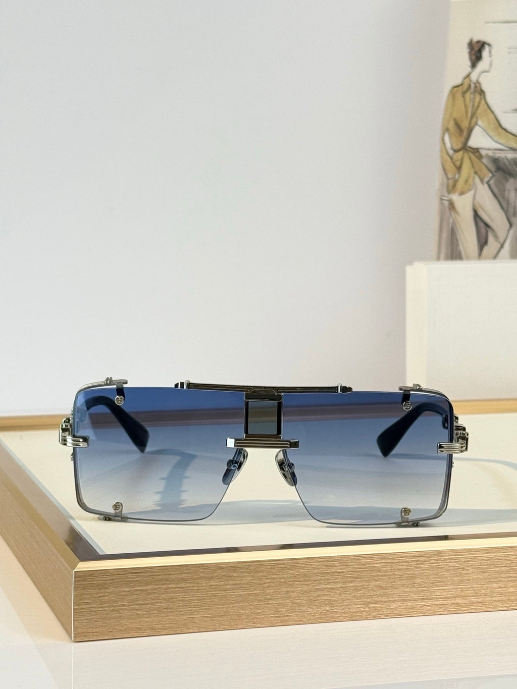 Balmain BPS-271-63//BLK-GLD Sunglasses product image 10, provided for visual reference and product detail review