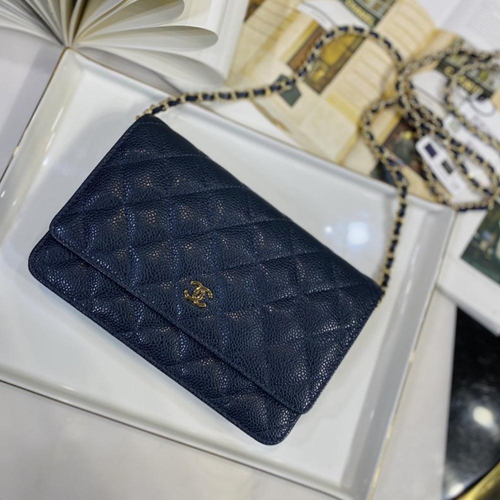 Chanel WOC Iridescent Blue Caviar product image 5, provided for visual reference and product detail review