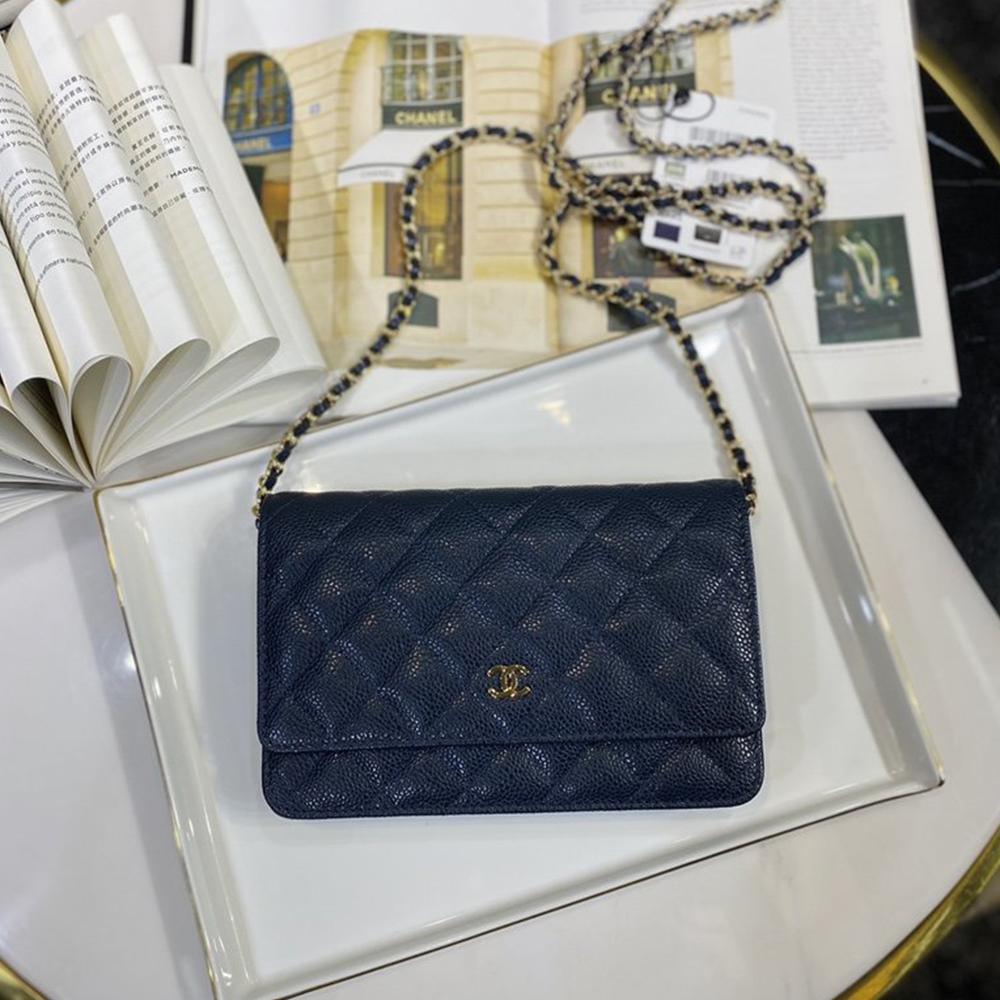 Chanel WOC Iridescent Blue Caviar product image 1, provided for visual reference and product detail review