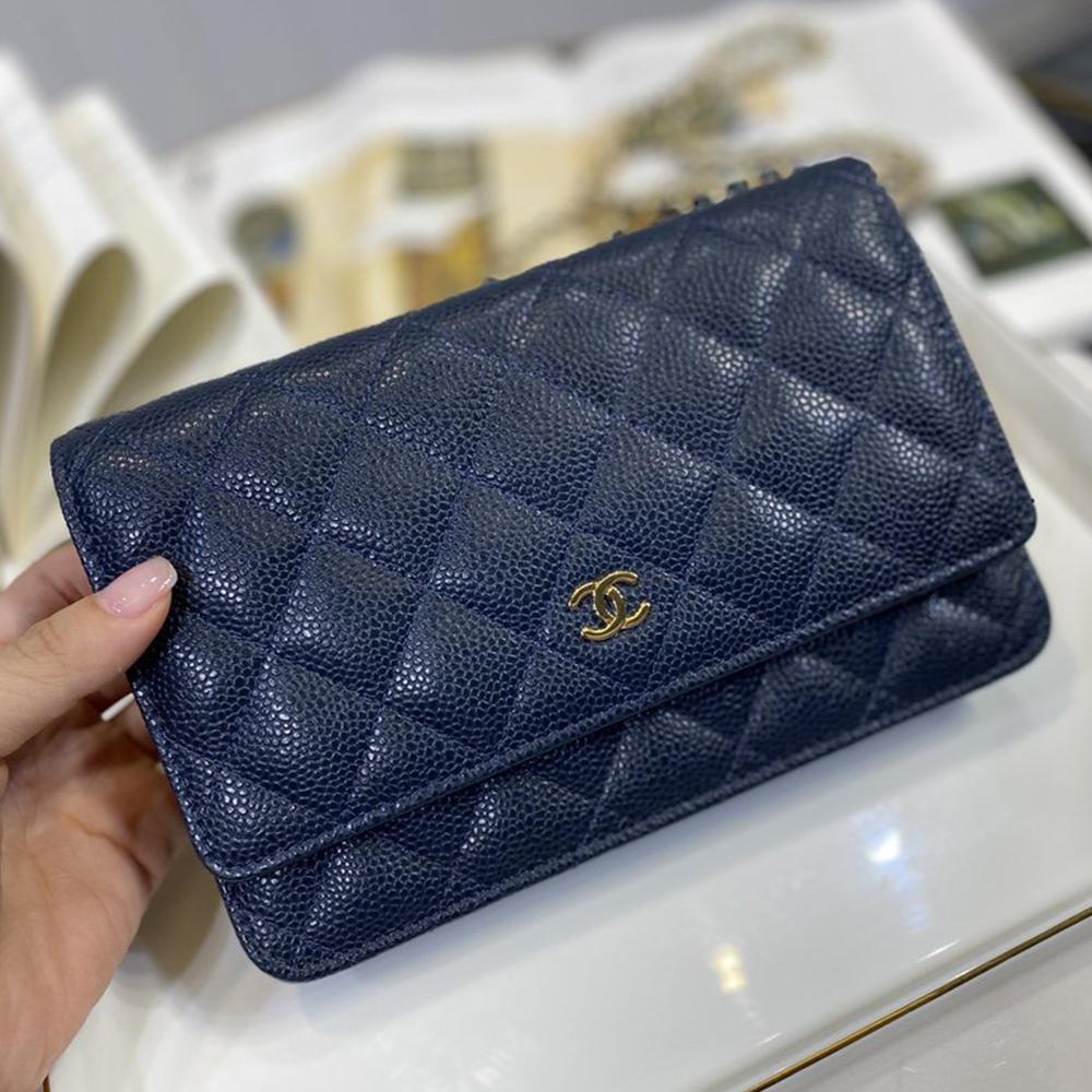 Chanel WOC Iridescent Blue Caviar product image 7, provided for visual reference and product detail review
