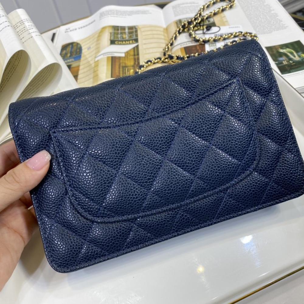 Chanel WOC Iridescent Blue Caviar product image 8, provided for visual reference and product detail review